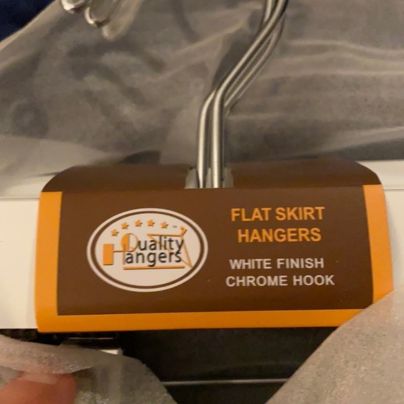 Amber Home Other - 0 white wooden skirt hangers